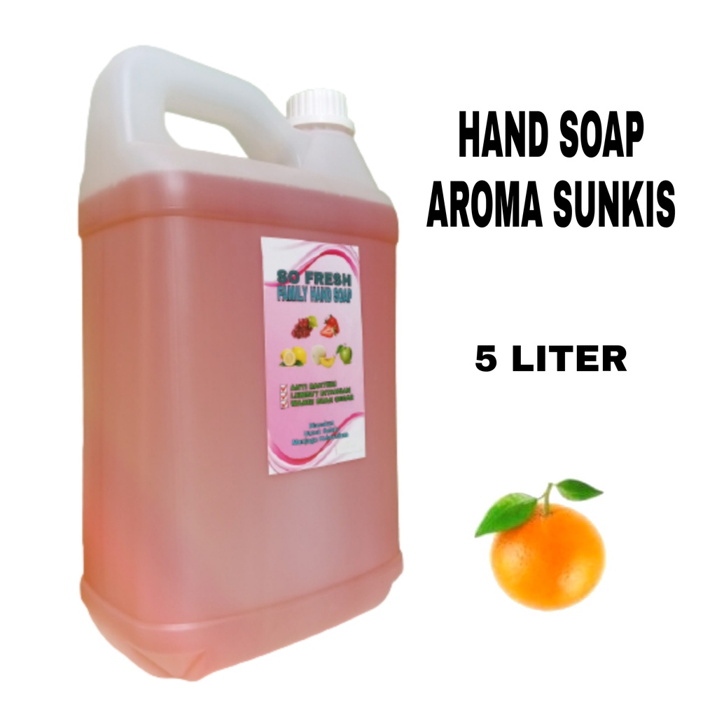 SABUN CUCI TANGAN SO FRESH FAMILY HAND SOAP AROMA SUNKIS 5 LITER