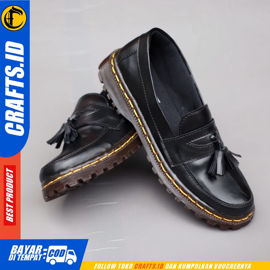 CRAFTS ariana - Sepatu Loafers Docmart Low Boots Wanita