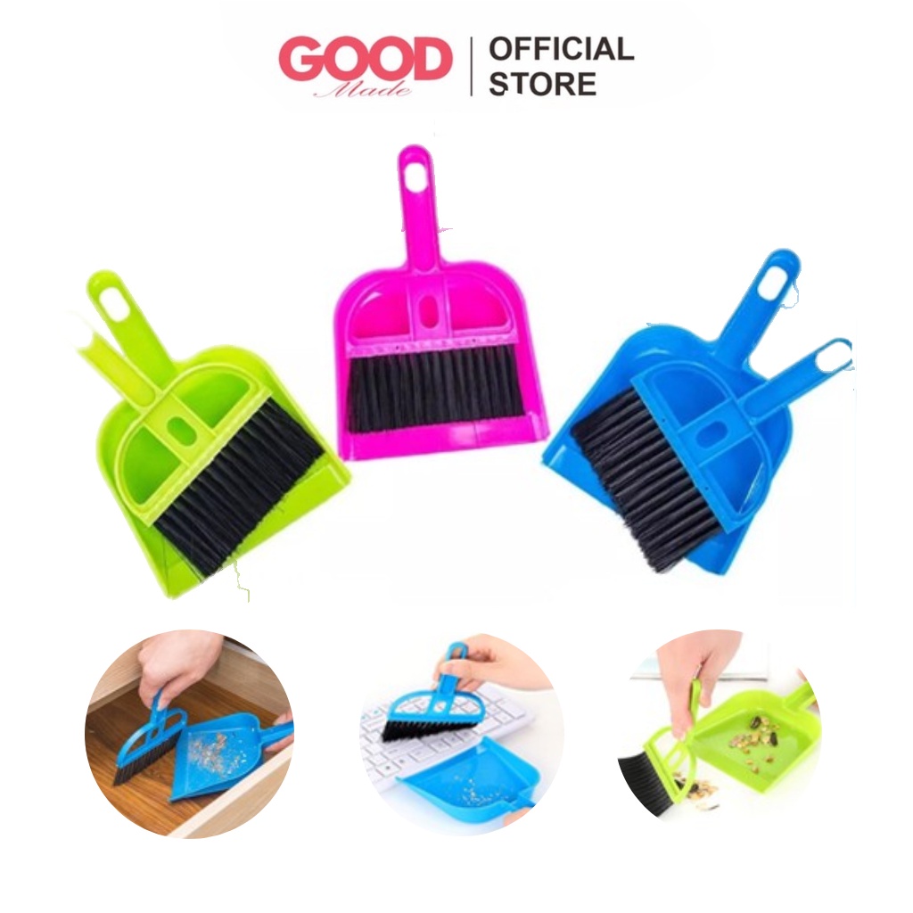 GOOD MADE -  Sapu Pengki Set / Sapu dan Pengki Mini Set / Mini Dustpan Set | COD