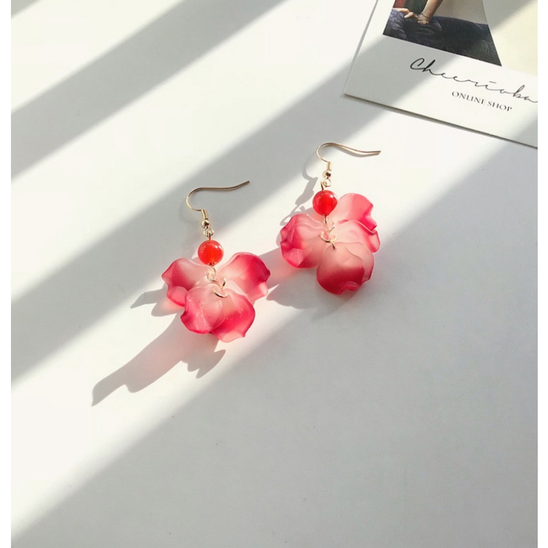 Anting Rumbai Desain Bunga Bahan Akrilik Gaya Korea Untuk Anak Perempuan