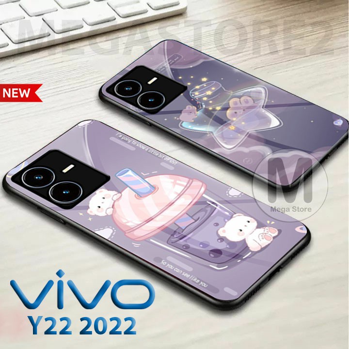 VIVO Y22 2022 [ MG-203 ] Softcase Kaca VIVO Y22 2022 Case Hp VIVO Y22 2022 Casing Hp VIVO Y22 2022 S
