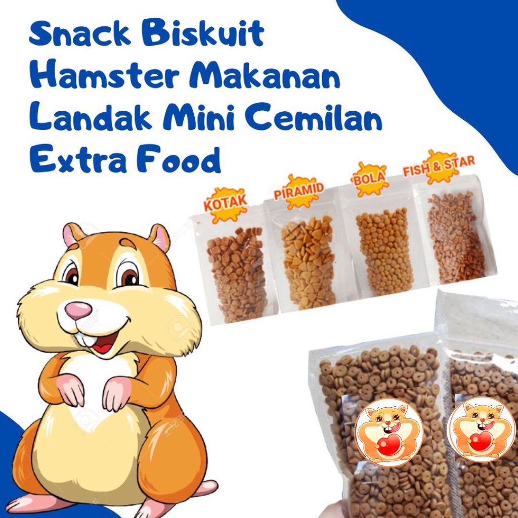 Snack Makanan Hamster Gerbil isi 100gr 50ram Seafood Protein Tinggi FEFARM