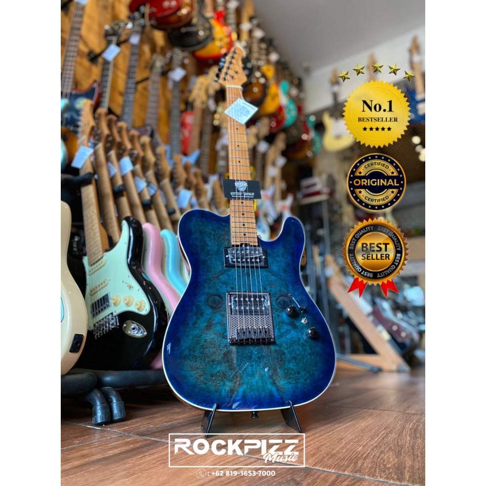 SQOE SETL650 SETL-650 HH ROASTED MAPLE SERIES IN COBALT BLUE BURL