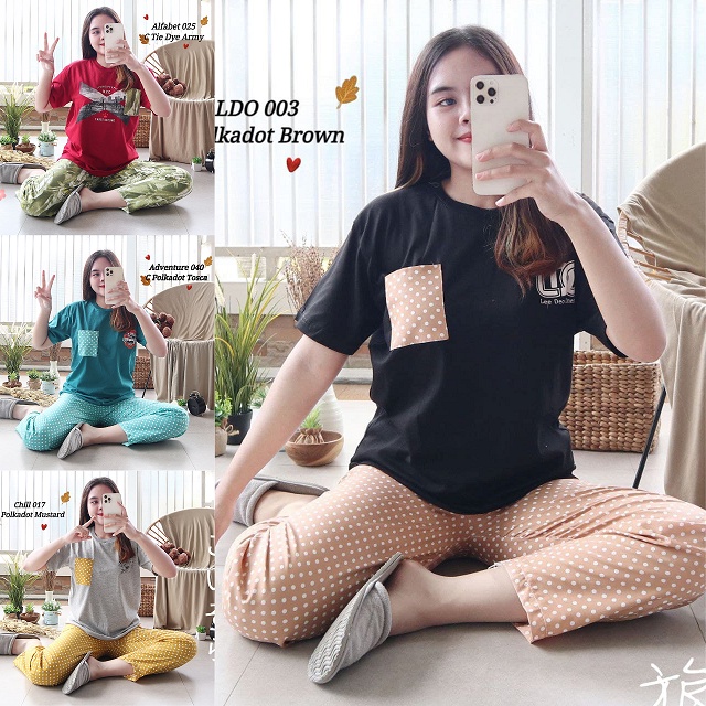 IZANY Piyama Dewasa Size S / M / L / XL CP Atasan kaos Tebal