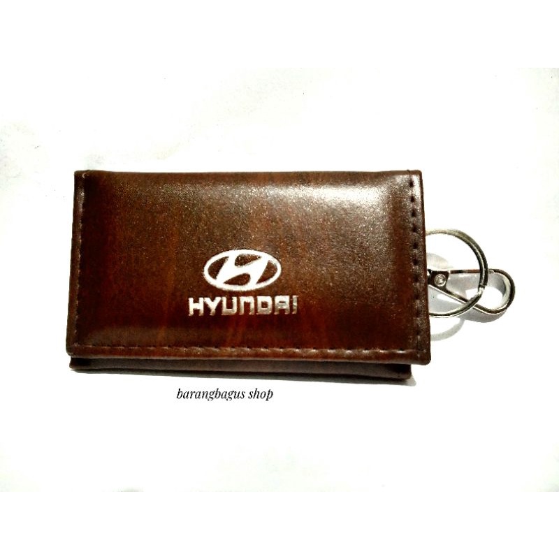 Dompet kulit STNK gantungan kunci motor Hyundai