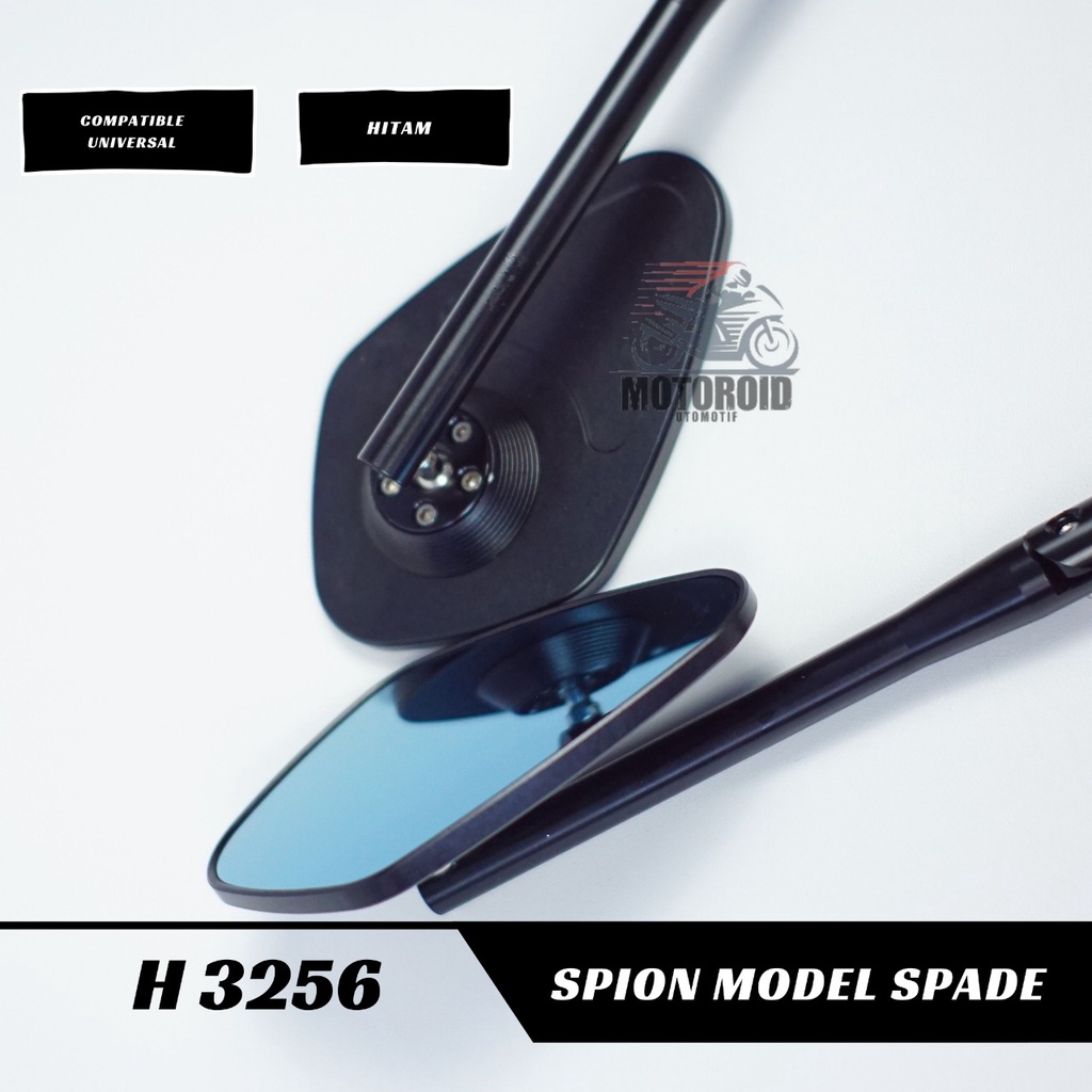 KACA SPION MOTOR MODEL DAUN FULL CNC ALUMINIUM REAR MIRROR SPADE MODEL SEPION DAUN UNIVERSAL