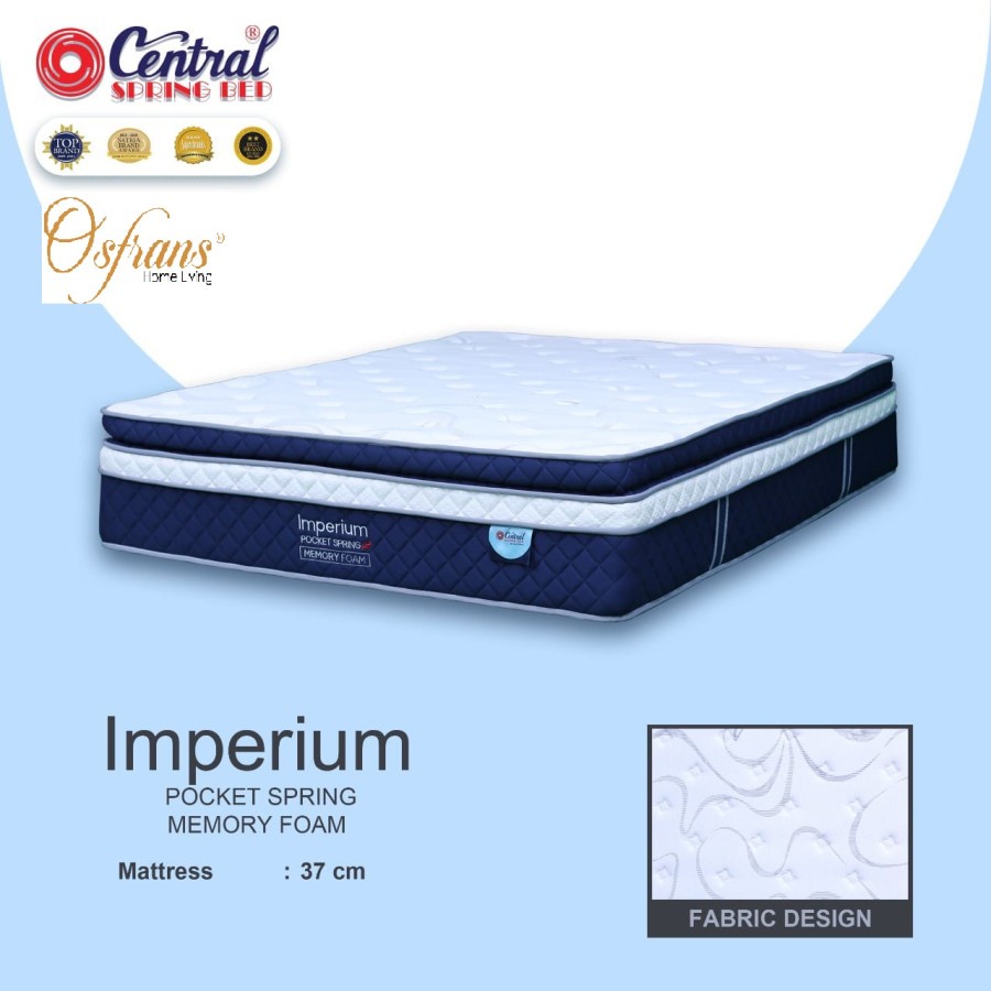 CENTRAL IMPERIUM Double Plushtop Pocket Springs Kasur Springbed