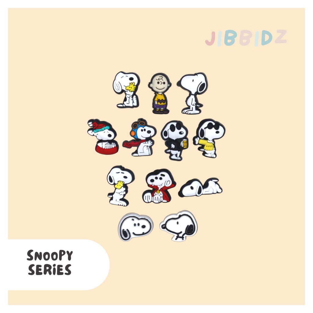 Jual JIBBITZ CROCS SNOOPY / Pin Hiasan Sandal Crocs / Aksesoris Crocs