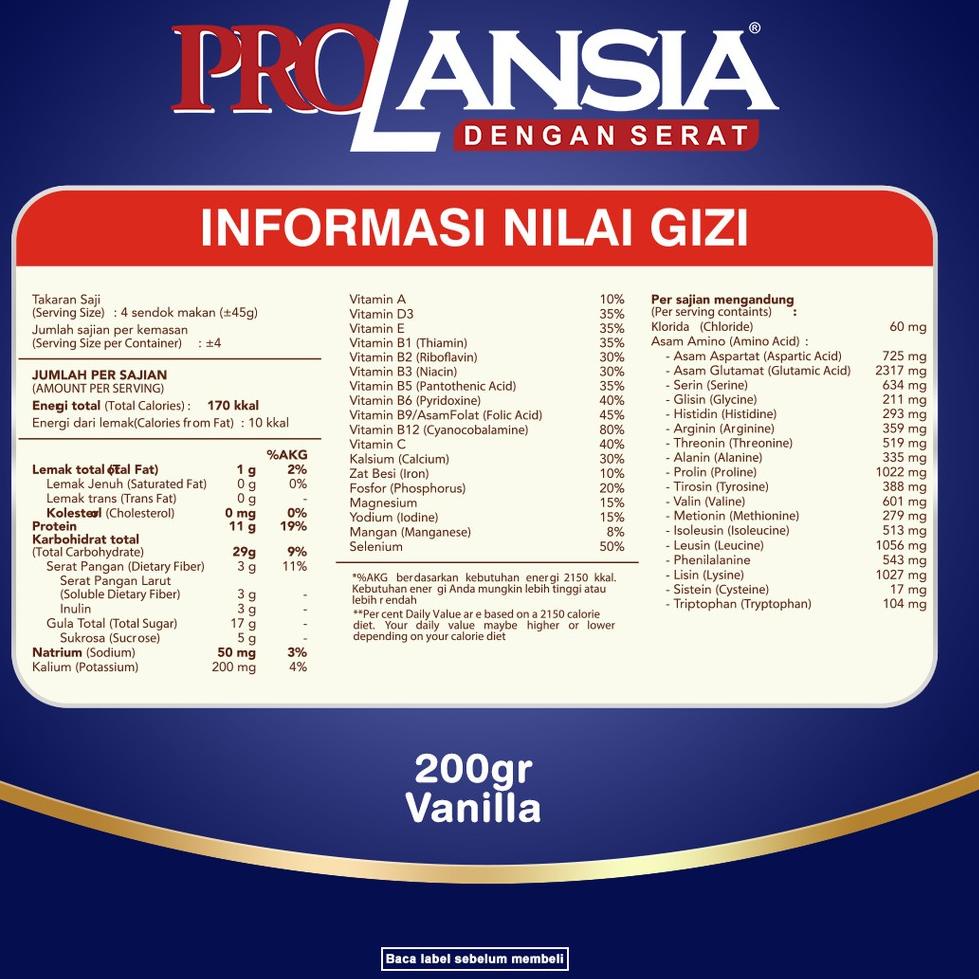 

Terkini Prolansia 200 Gram Susu Lansia 69