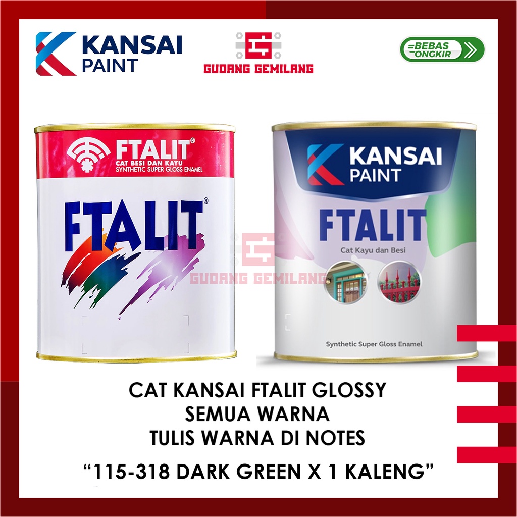 Jual Cat Minyak Kayu Besi Kansai Ftalit Gloss Kg Kg Kaleng Hitam Shopee Indonesia