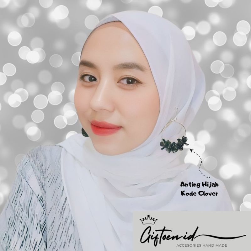 Anting Bulat Fashion Hijab Kode Clover by Giftoenacc