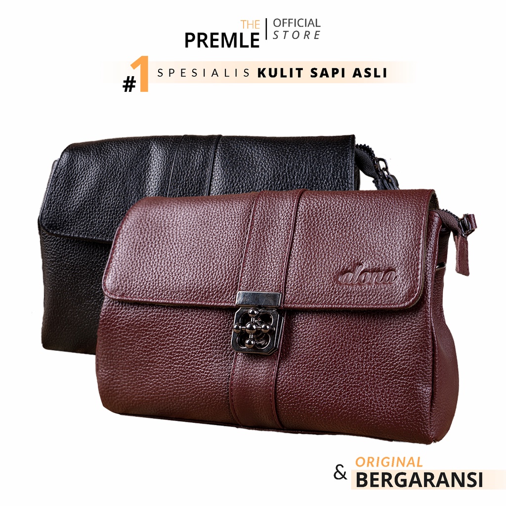 Tas Selempang Wanita Remaja Dewasa Kulit Sapi Asli Premium Tas Kulit Wanita Ori Tas Cewek Kekinian