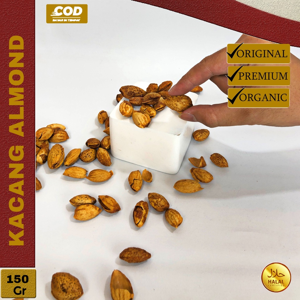 

Kacang ALMOND Roasted Milk flavour In Shell 150 Gram Pouch / Kacang Cangkang Arab Rasa Susu / Kacang Kulit Almond Panggang / Toko Kurma Maryam