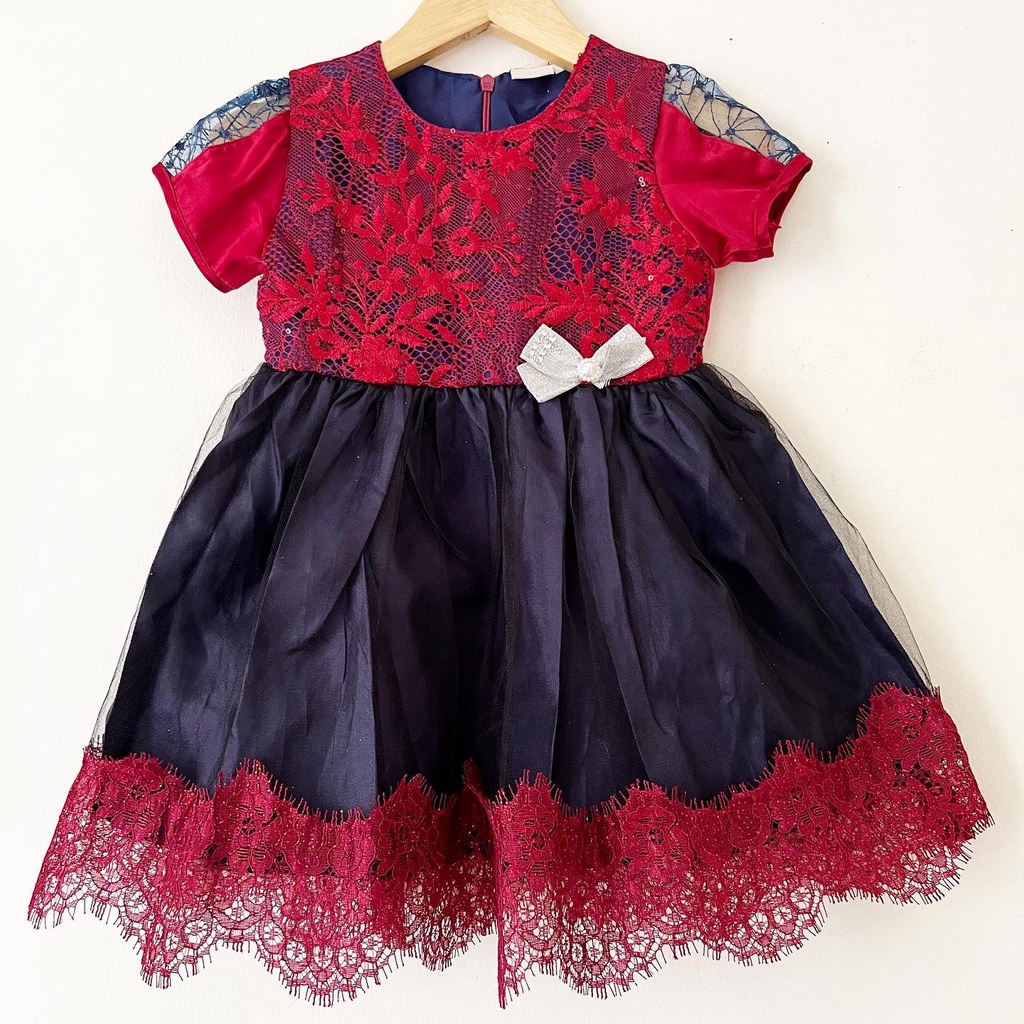 Dress Pesta Kondangan Ulang Tahun Mewah Lucu Bayi Anak Perempuan Cewek Terlaris Kode  Babeebabyshop