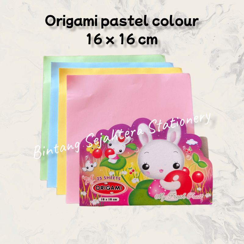 Jual Kertas Origami Pastel Colour Kertas Lipat Origami Kecil Besar