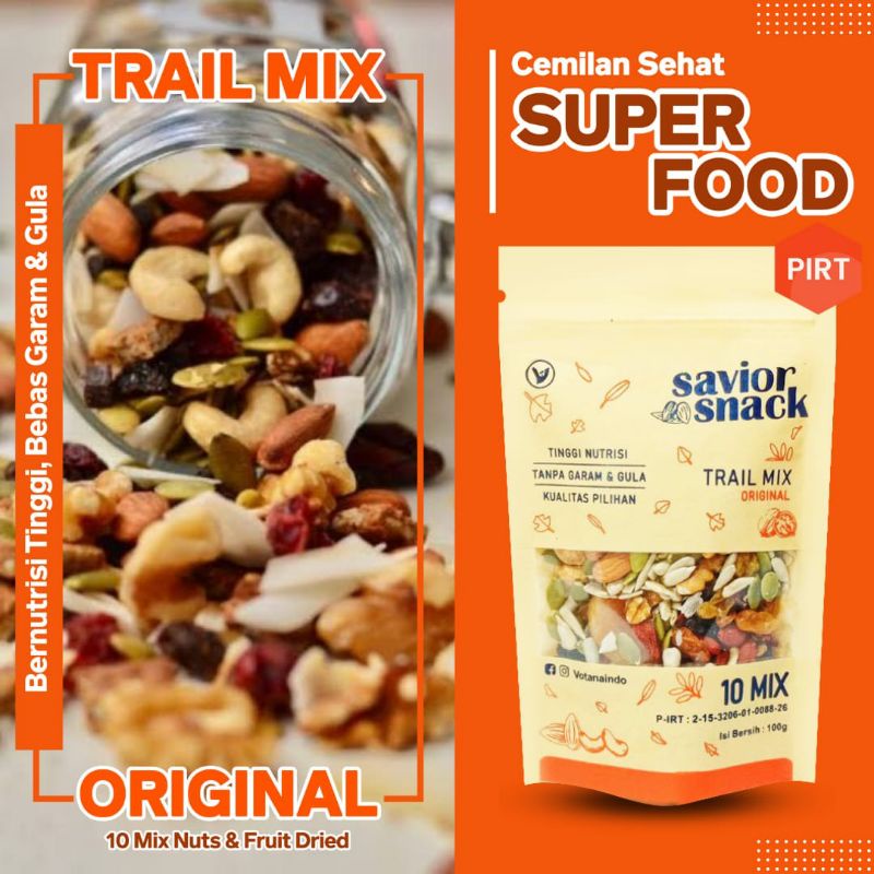 Jual Makanan Untuk Penderita DIABETES, Cemilan Sehat Bebas Gula & Garam SAVIOR SNACK Trail Mix