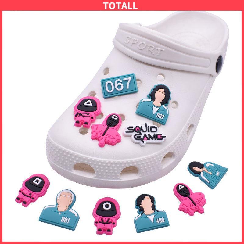 COD Squid Game Crocs Jibbitz Pesona Sepatu untuk Crocs Aksesoris Shoe Gesper Crocs Pin  sandal Lubang Sepatu decorate accessories-Totall