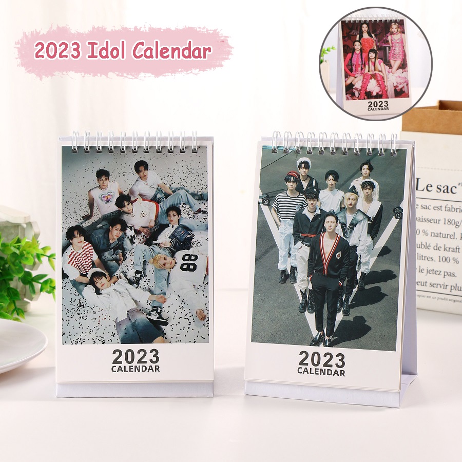 Kalender Meja 2023 Mini Motif Kpop  Untuk Dekorasi Kantor