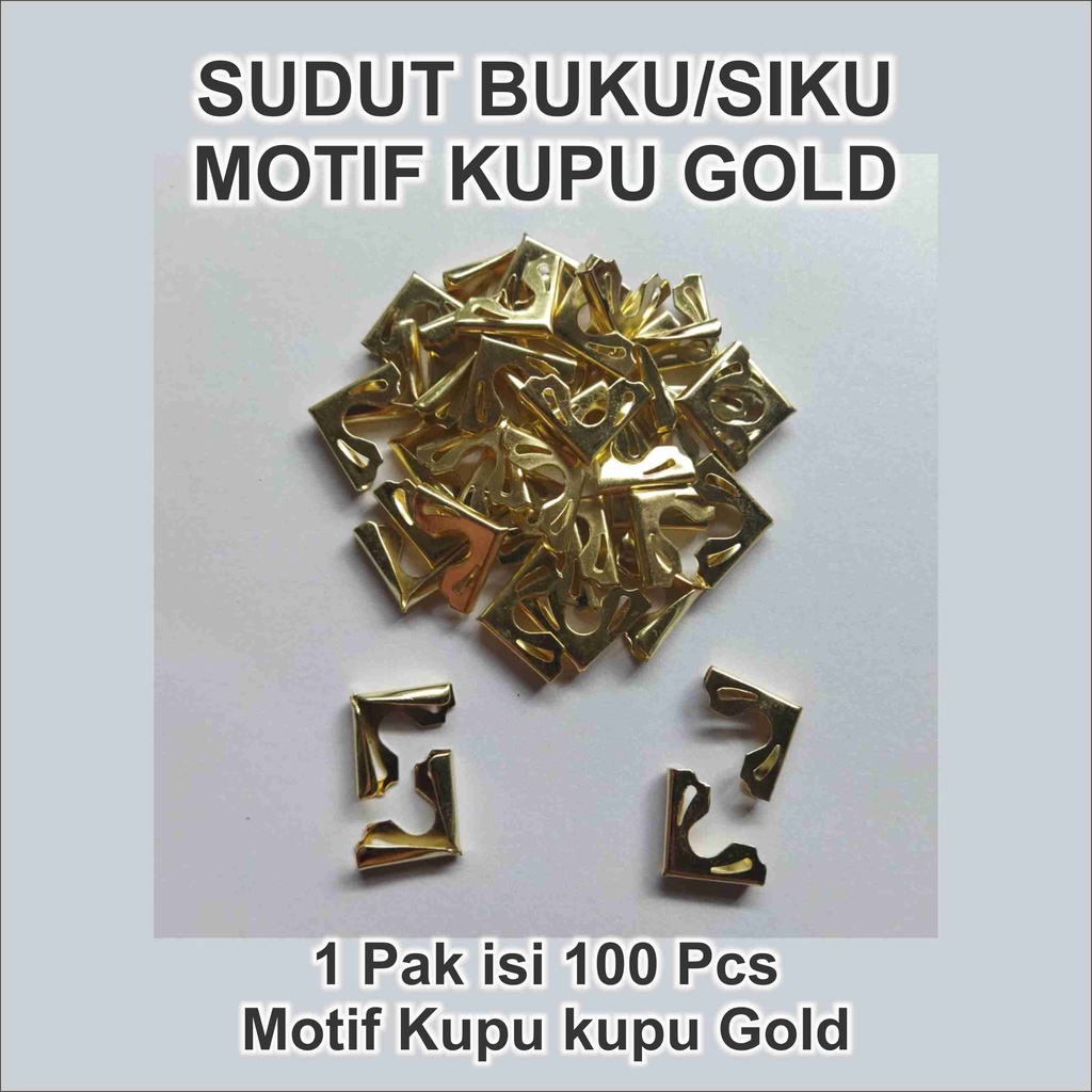 

SUDUT BUKU/SIKU SIKU MOTIF KUPU GOLD