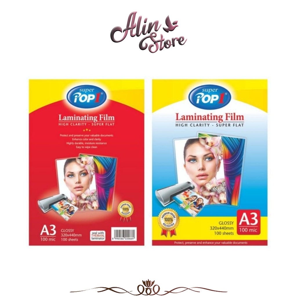 

Plastik Laminating Film A3 Pop1