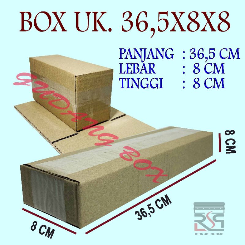 

Kardus packing uk. 36,5x8x8 cm Boxs packaging online murah