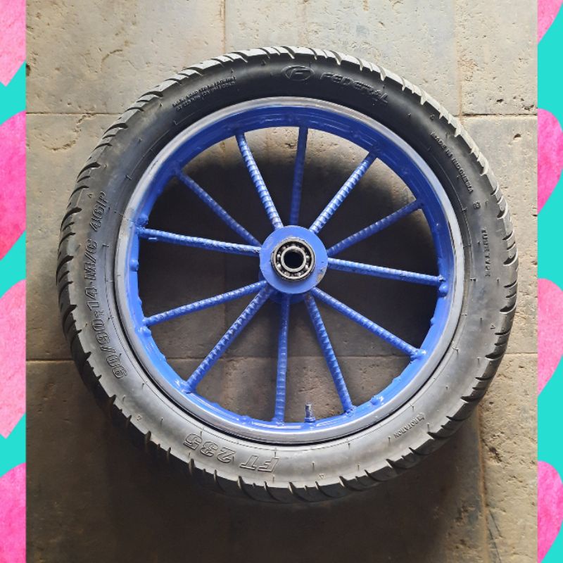 RODA GEROBAK UKURAN 14/17 TANPA AS