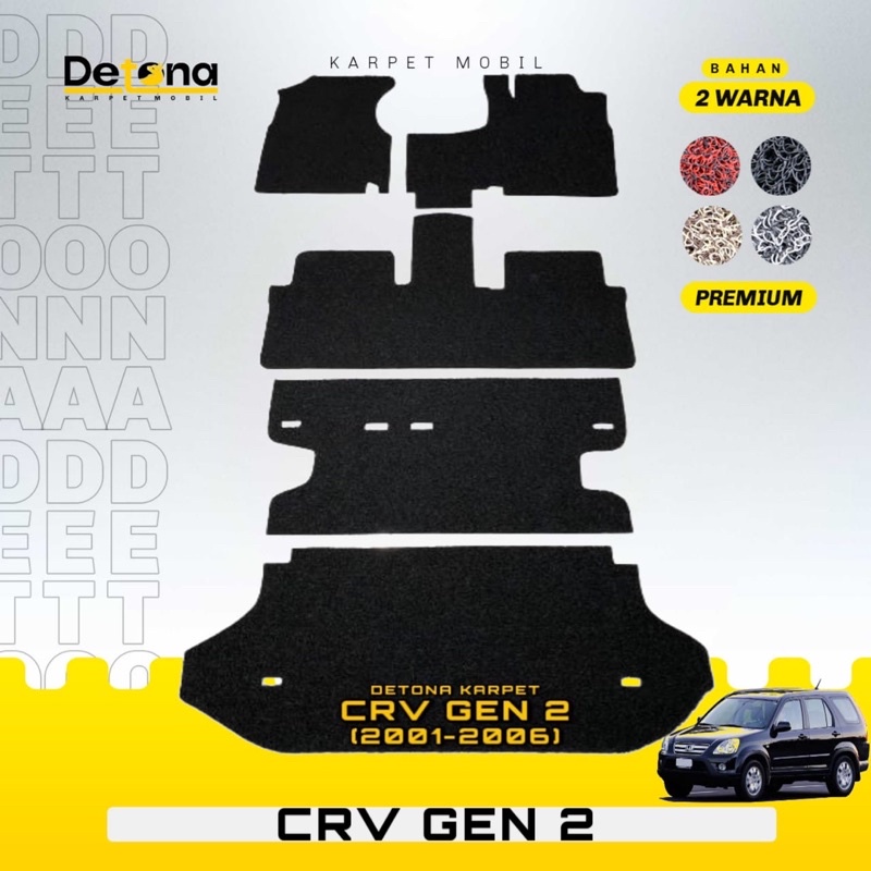 Karpet Mobil Mie PREMIUM HONDA CRV GEN 2 2001-2006 / Karpet Mie Mobil HONDA CRV GEN 2 2001-2006