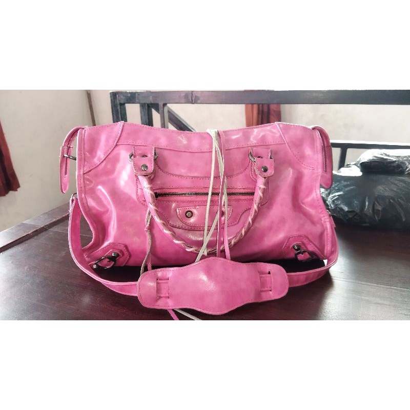 Tas Kulit Asli Ala Balen Pink