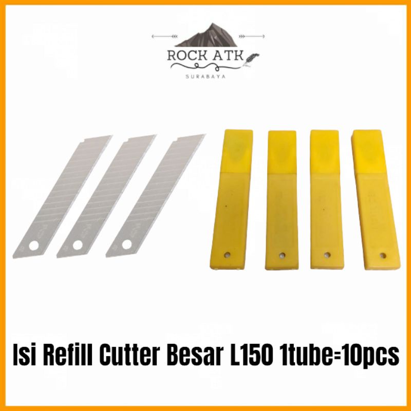 

Isi Pisau Silet Refill Cutter Besar 10 Pcs (1tube Kuning) Spare Blades