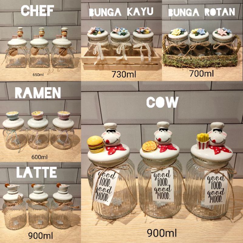 Jual Informa Stoples Set Motif Isi Pcs Canister Set Glass Jar Set Shopee Indonesia