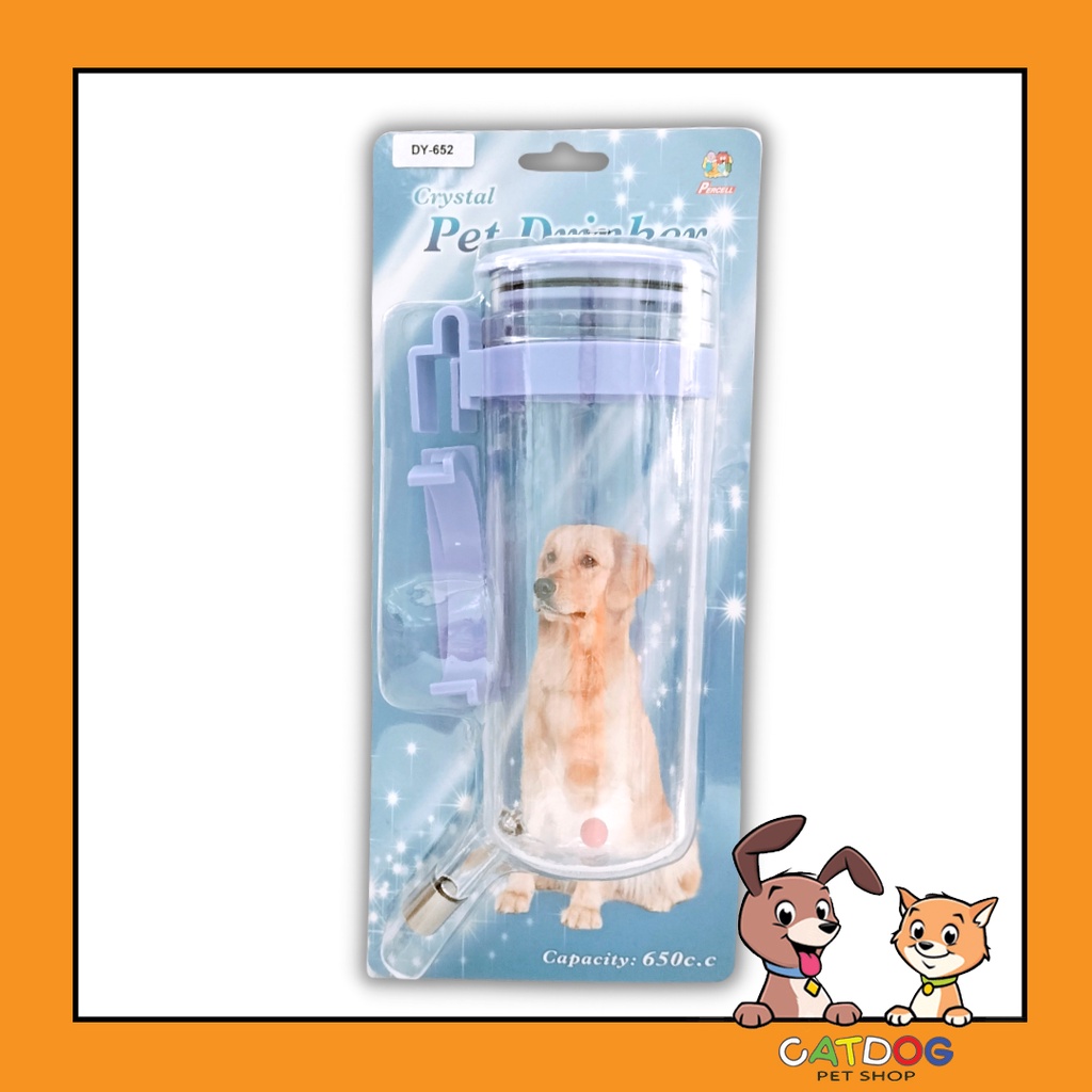 Tempat Minum Anjing Kucing Gantung Kandang Pet Water Bottle Cage Percell DY-652 650ml