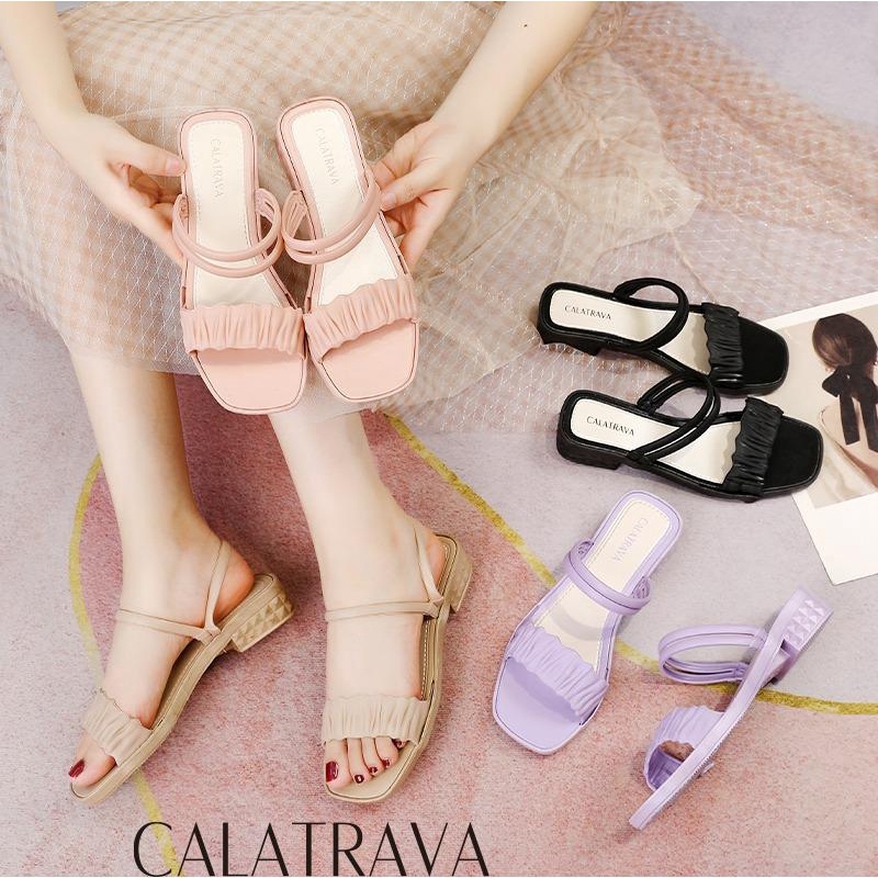 713-CL5 [CALATRAVA] SENDAL WANITA TALI 2IN1 | SANDAL WEDGES WANITA | SANDAL SELOP WANITA | SENDAL WEDGES JELLY | SENDAL KEKINIAN WANITA