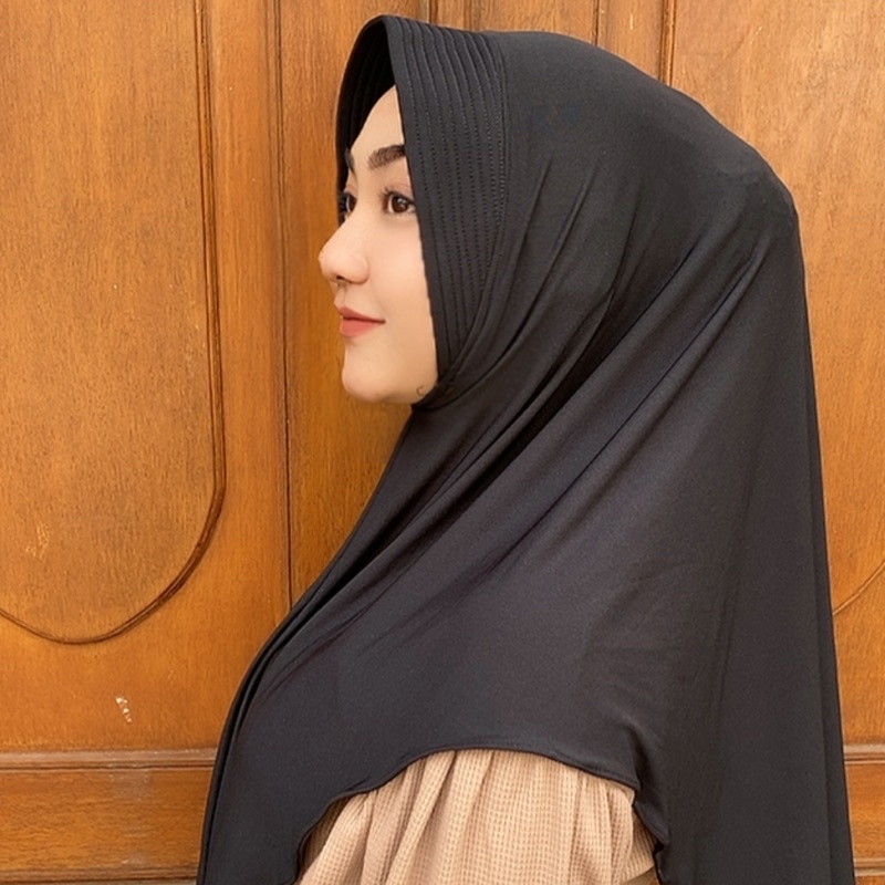 HIJAB JILBAB INSTAN BERGO HAMIDAH PED ANTEM BAHAN JERSEY