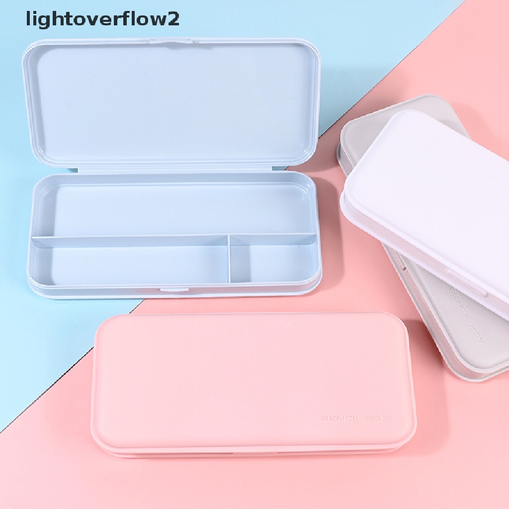 (lightoverflow2) Tempat Pensil Multifungsi Tahan Air Bahan Plastik Untuk Anak-Anak