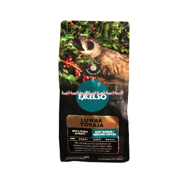 Excelso Luwak Toraja Spicy Floral 200gr Kopi Bubuk Ekselso Exselso Loewak Sulawesi Ground Coffee Luwak Toraja 200 gram