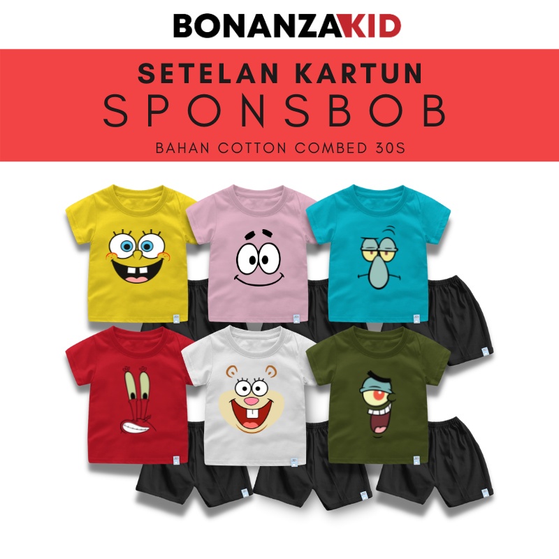 Baju Spongebob Anak Kaos Spongebob Anak Setelan Bayi Dan Anak Spongebob Bahan Katun Combed 30s