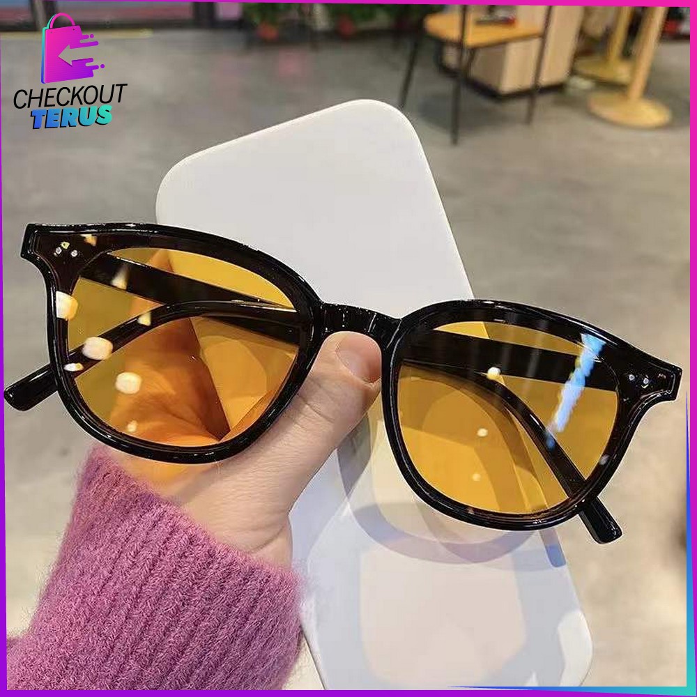 CT C654 Kacamata Korean Fashion Kaca Mata Vintage Retro Korea Sunglasses Kuning Pria Wanita Unisex Fashion