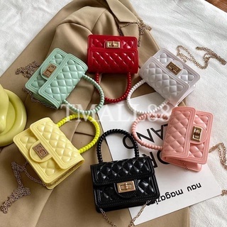 ♥TMALL88♥ Tas Selempang Jelly Glossy Mini Rubber Bag ala korea