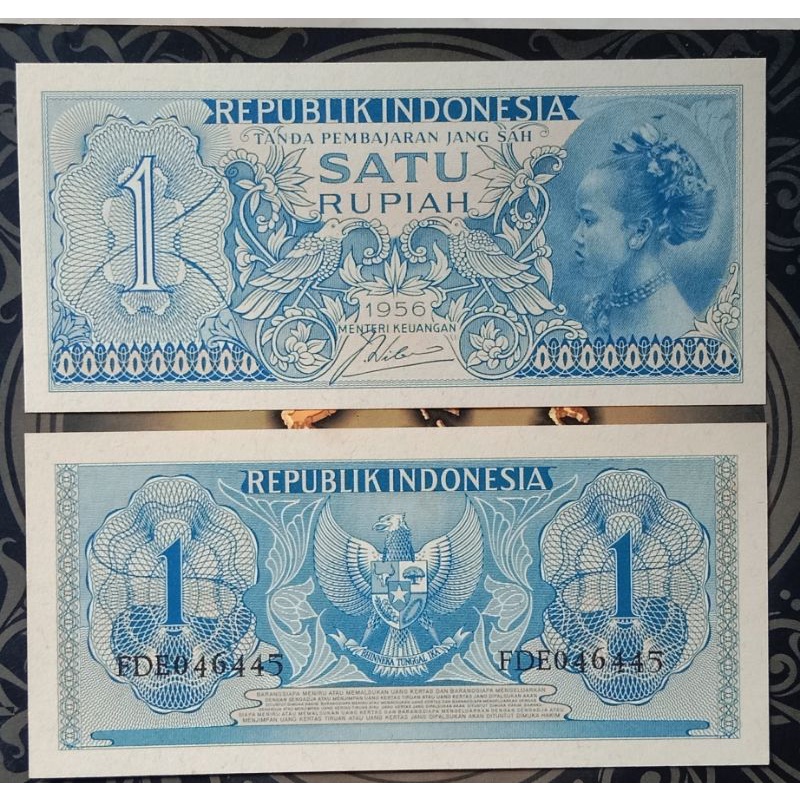 UANGKUNO 1 RUPIAH SUKU BANGSA THN 1956