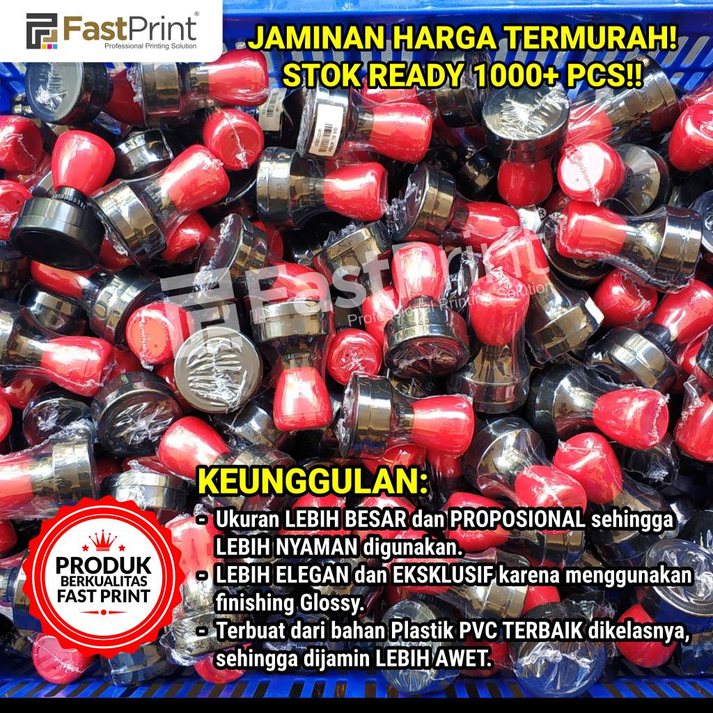 Gagang Stempel Flash Kilat Warna Ukuran Oval 25x35MM