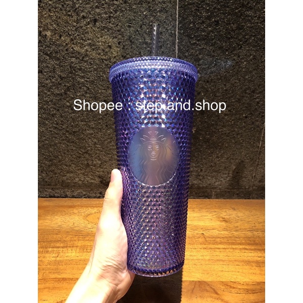 Starbucks Tumbler Studded Bling - Translucent Blue Colour - Trenta - Rare Limited Edition