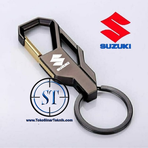 Gantungan Kunci Remote Motor Logo SUZUKI Logam Paduan Kreatif Mengkilap Kinclong Anti Karat