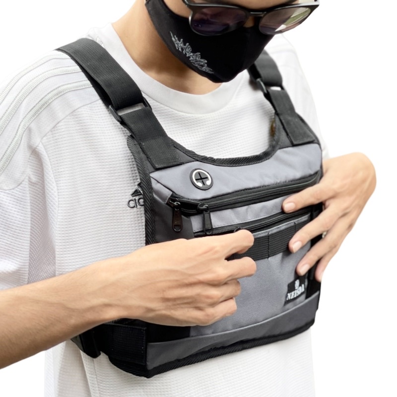 CHEST RIG BAG ORIGINAL NEISDA / TAS DADA ORIGINAL NEISDA SILVER BLACK V7