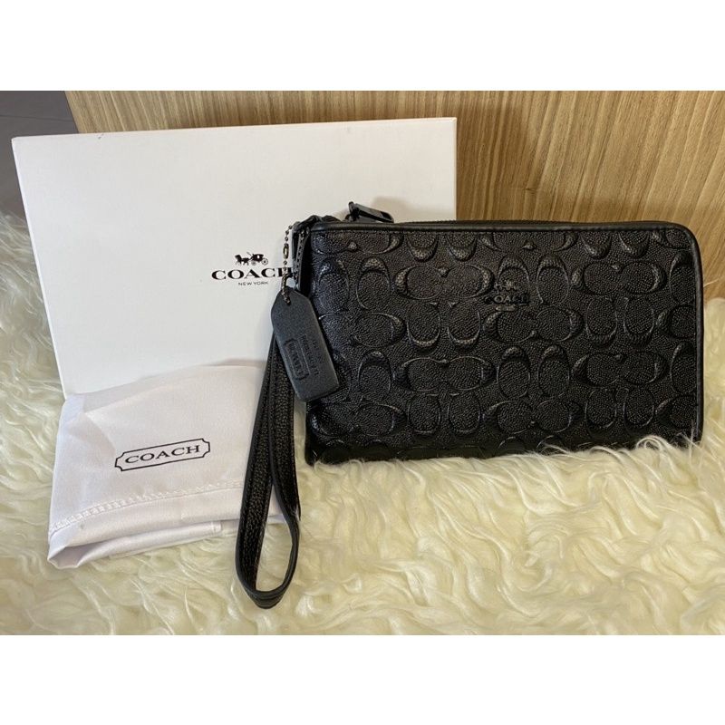 Clutch Cantik Kulit Handbag Pria/Wanita Coach Free Box Original