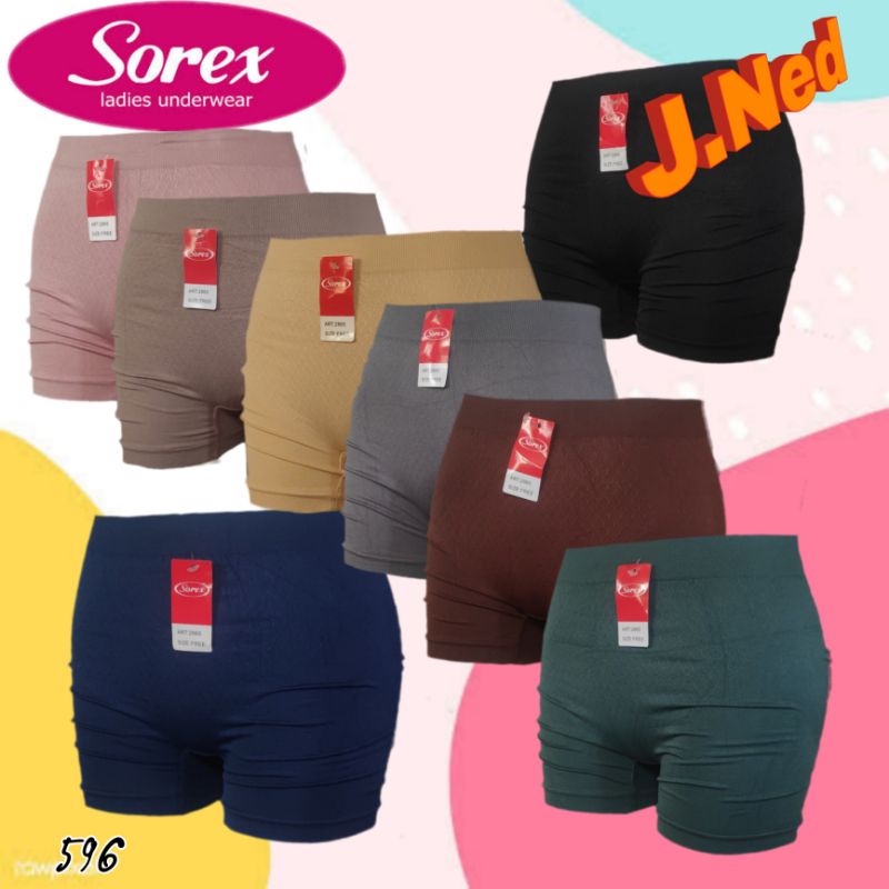 J596 CD BOXER SOREX SHORT PANT CELANA DALAMAN WANITA SEAMLESS RAJUT FREE SIZE SETARA M - L