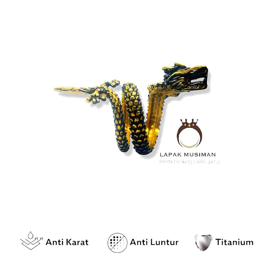 [Bayar Di Tempat] Cincin Pria Titanium Anti Karat Motif Karakter Skull Asli Keren