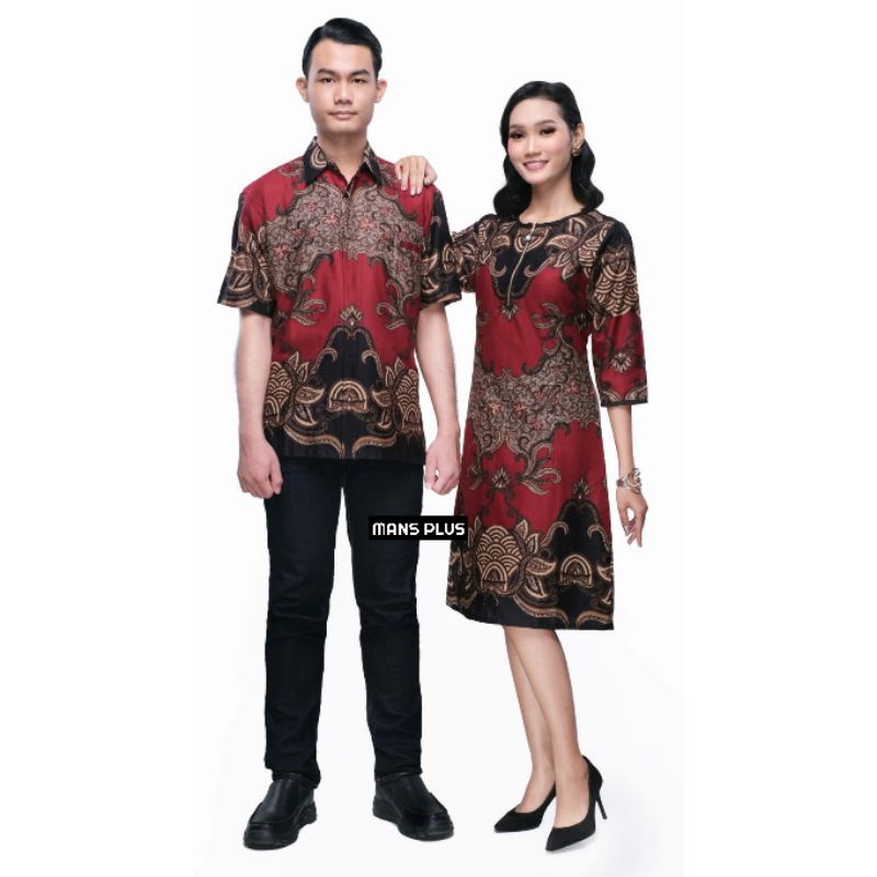 Dress Batik Wanita Modern Jumbo Terusan Batik Tunik Big Size M L XL XXL 4L 5L Baju Kantor Wanita VV-Mrh