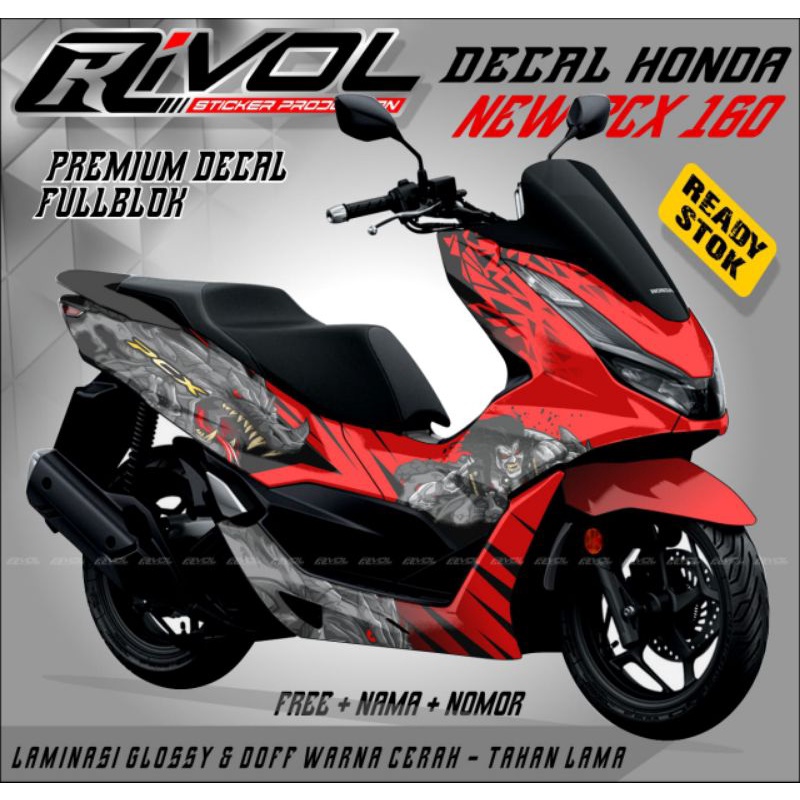 stiker decal variasi honda pcx 160 full body striping decal full body pcx 160 new abs
