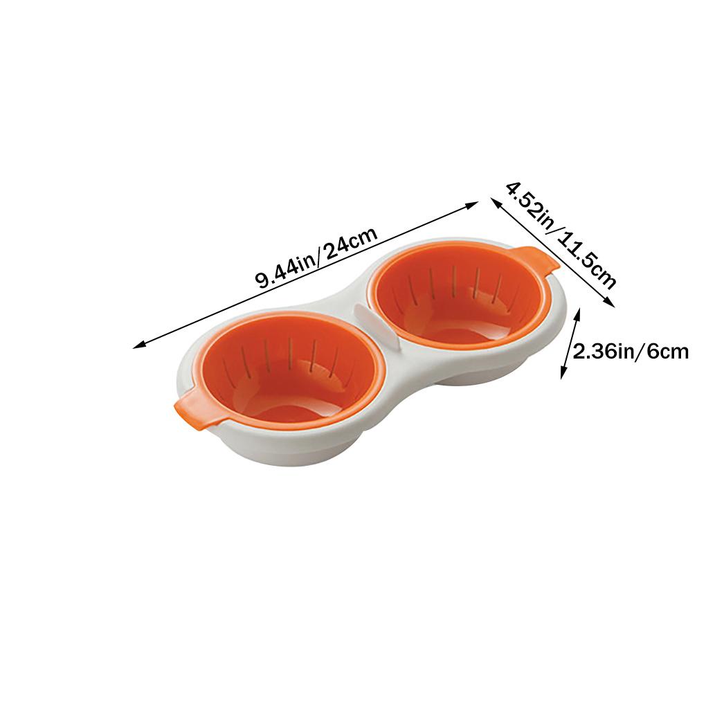 Egg Poacher Pan Fast Release Poaching Non-stick Cetakan Boiler Steamer 2-Cups Breakfast Maker Cooker Peralatan Masak Panci Peralatan