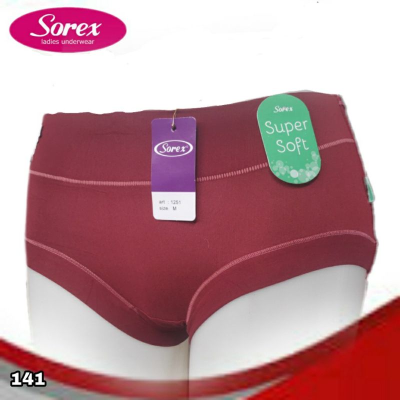 paket isi 6pcs CD WANITA SOREX 1251.1255 SUPER SOFT.
